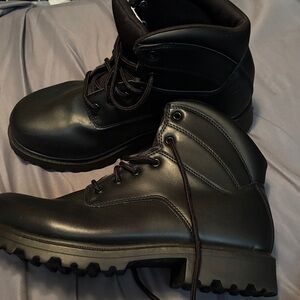 Black Leather Men's Boots